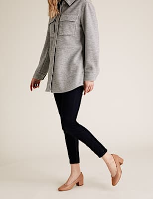 Wide Fit Block Heel Court Shoes