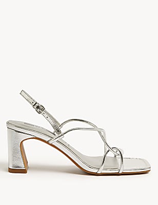 Leather Strappy Statement Sandals