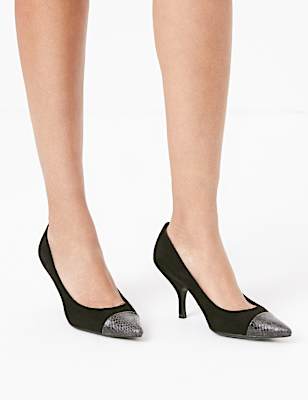 Kitten Heel Pointed Court Shoes