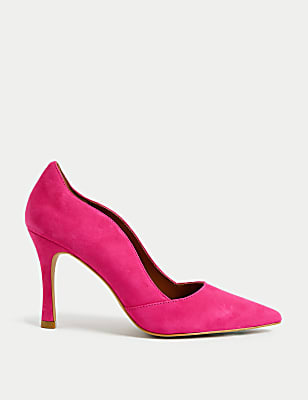 Suede Stiletto Heel Pointed Court Shoes