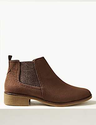 Chelsea Block Heel Ankle Boots