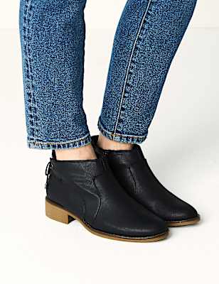 Block Heel Ankle Boots