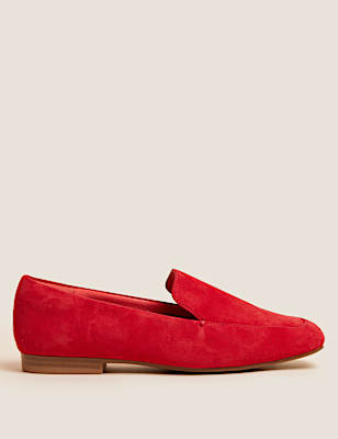 Wide Fit Suede Stain Resistant Loafers
