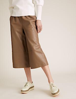 Leather Lace Up Flatform Shoes