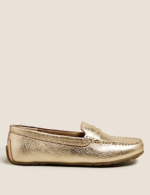Leather Flat Loafers