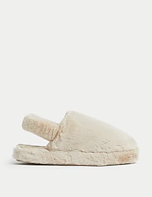 Faux Fur Slippers with Freshfeet&trade;