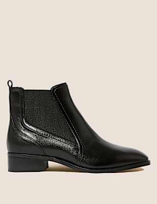 Wide Fit Leather Chelsea Ankle Boots