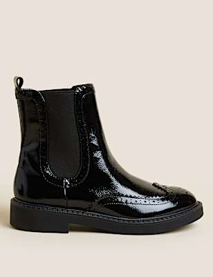 Leather Chelsea Flat Ankle Boots