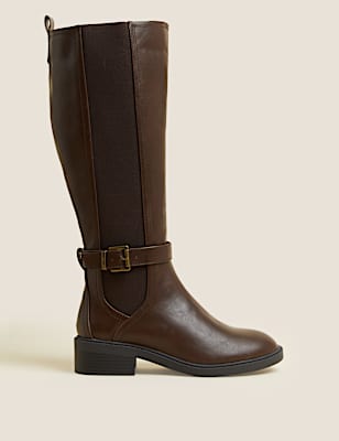 Buckle Knee High Boots