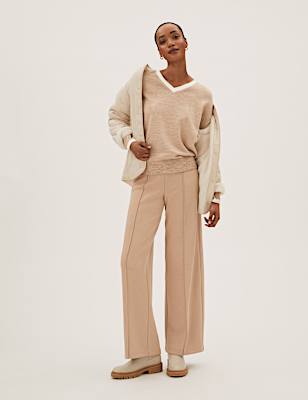 Supersoft Colour Block V-Neck Jumper