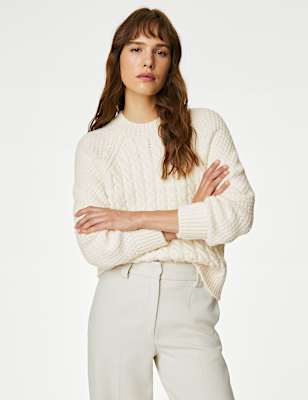 Cable Knit Crew Neck Jumper