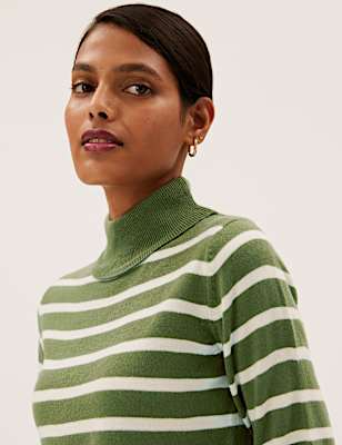 Supersoft Breton Roll Neck Jumper