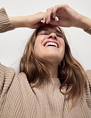 Chenille Ribbed Crew Neck Jumper