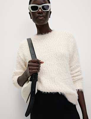 Textured Crew Neck Jumper