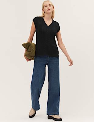 Cotton Rich Knitted Vest