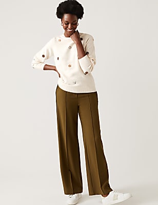 Sequin Polka Dot Crew Neck Relaxed Jumper