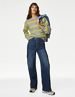 Recycled Blend Striped Crew Neck Jumper