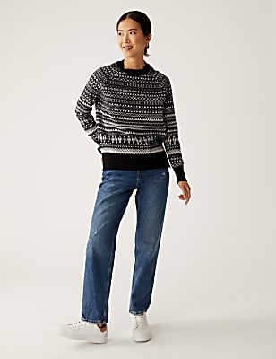 Recycled Blend Fair Isle Relaxed Jumper