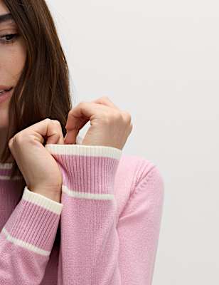 Supersoft Tipped Crew Neck Jumper
