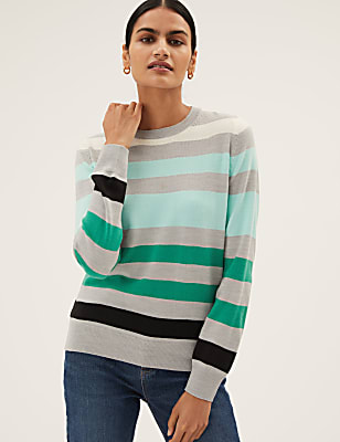 Supersoft Striped Crew Neck Jumper