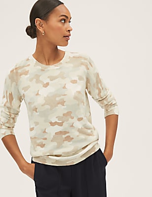 Supersoft Camo Crew Neck Jumper