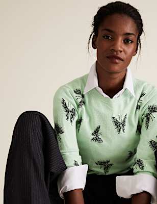 Supersoft Butterfly Crew Neck Jumper