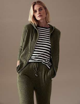 Pure Cashmere Knitted Relaxed Hoodie