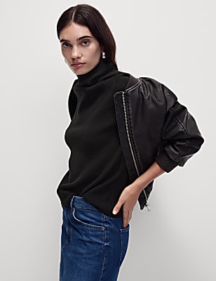 Ribbed Roll Neck Jumper