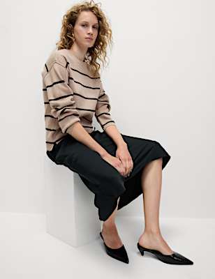 Soft Touch Striped Crew Neck Jumper