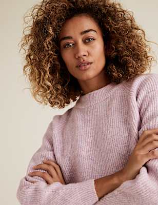 Ribbed Crew Neck Jumper