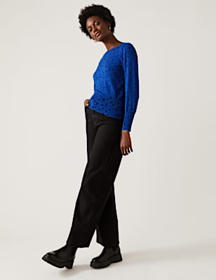 Star Print Crew Neck Jumper