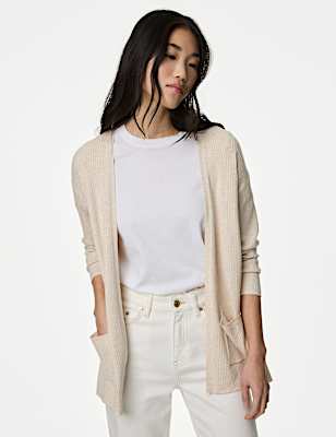 Ribbed Edge to Edge Longline Cardigan