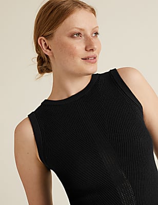 Textured Knitted Sleeveless Top