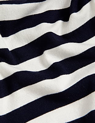 Striped Crew Neck Cardigan