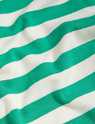 Striped Crew Neck Cardigan