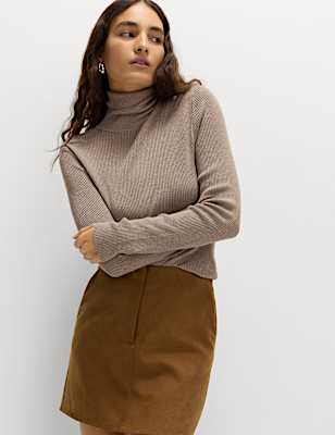 Ribbed Roll Neck Jumper