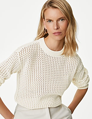 Pure Cotton Textured Jumper