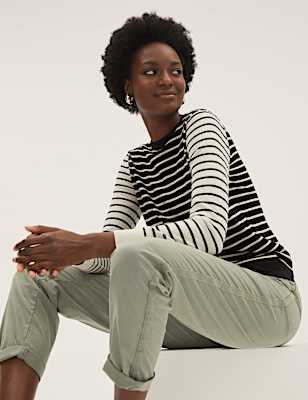 Pure Merino Wool Striped Jumper