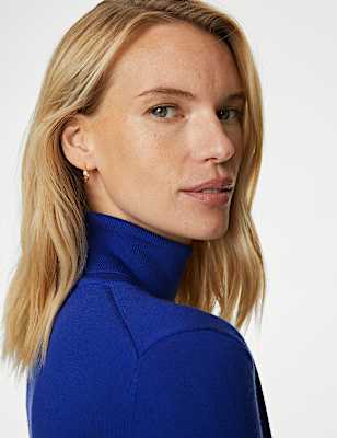 Pure Merino Wool Roll Neck Jumper