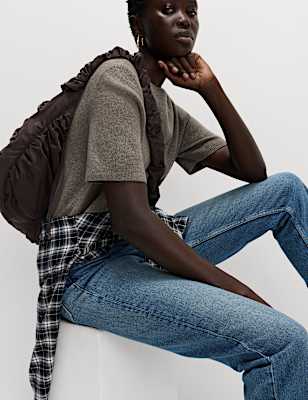 Air-Yarn Crew Neck Knitted Top