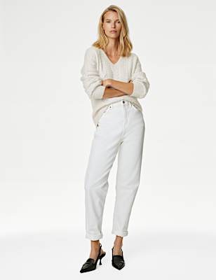 Cable Knit V-Neck Jumper