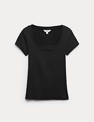 Cotton Rich Premium Square Neck Top