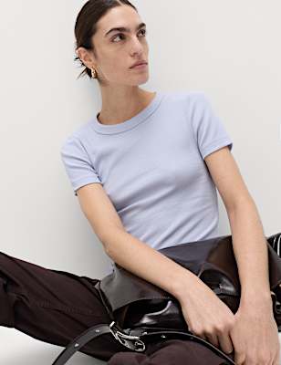 Cotton Rich Ribbed Slim Fit T-Shirt