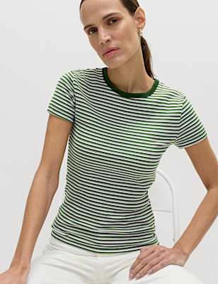 Cotton Rich Ribbed Slim Fit T-Shirt