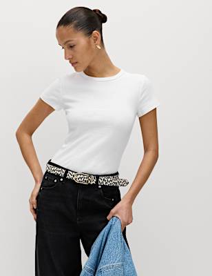 Cotton Rich Ribbed Slim Fit T-Shirt