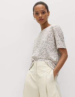 Cotton Modal Blend Printed T-Shirt