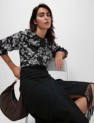 Lyocell Rich Printed Blouse