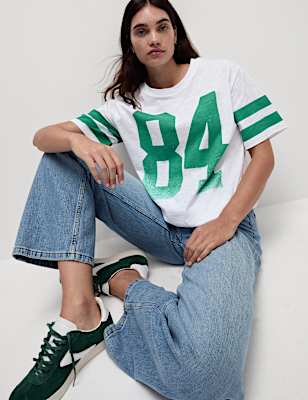 Pure Cotton Slogan T-Shirt