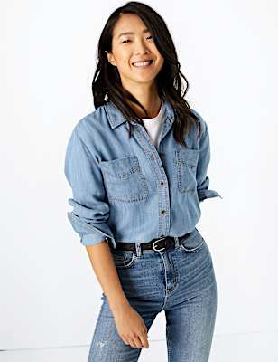 Tencel ™ Denim Patch Pocket Shirt