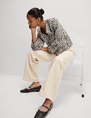 Pure Cotton Printed Tie Front Top